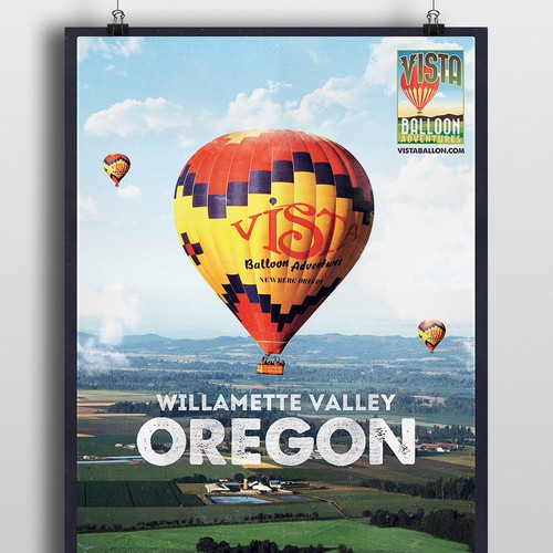 Balloon design with the title 'Poster For a Hot Air Balloon experience poster!'