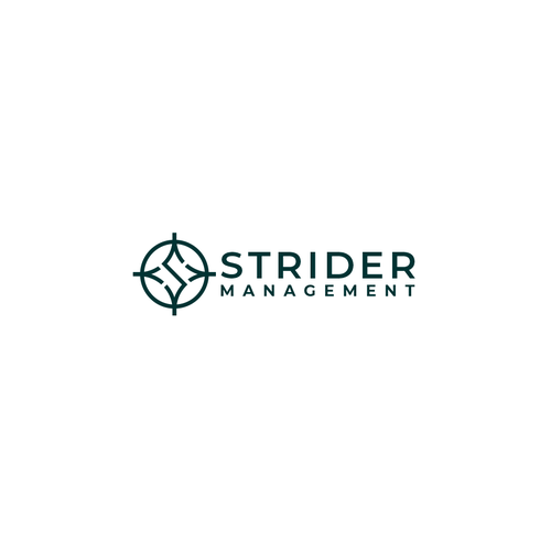 Compass logo with the title 'Logo design for Strider Management'