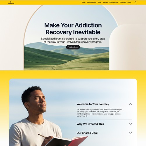 A design with the title 'Landing page design'