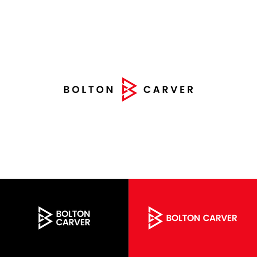 Modern design logo with the title 'STRONG AND SIMPLE LOGO FOR BOLTON CARVER'