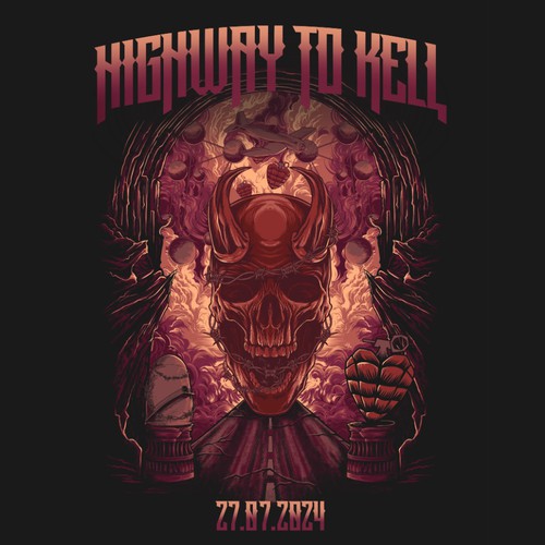 Festival t-shirt with the title 'HIGHWAY TO KELL'