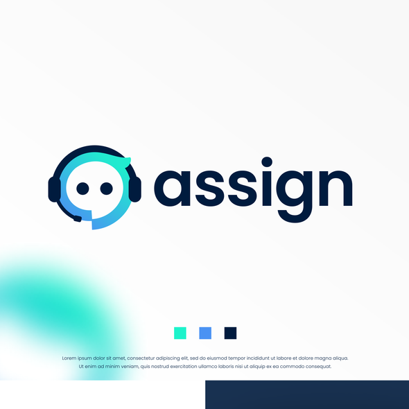 Customer service design with the title 'Assign'