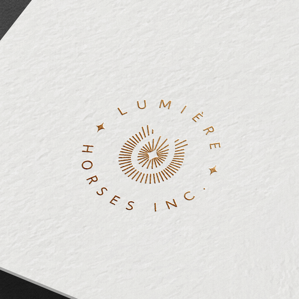 Horse riding logo with the title 'Lumiere Horses Logo'