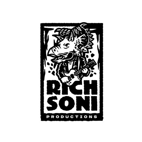 Heavy metal logo with the title 'Logo Design for Rich Soni Productions'