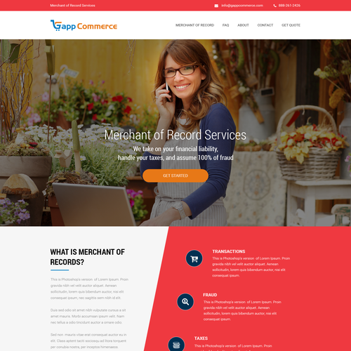 Theme website with the title 'E-commerce Website Design'
