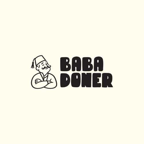 Kebab logo with the title 'Baba doner'