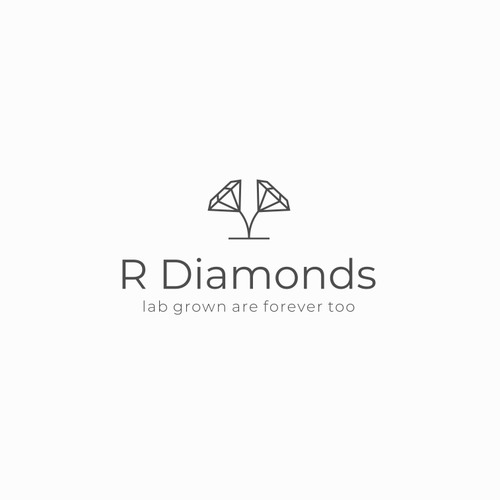 Jewel design with the title 'R Diamonds Logo'