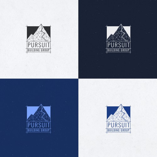 Blueprint design with the title 'Building company logo concept'