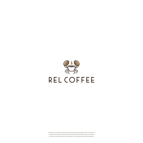 Sea creature design with the title 'REL Coffee'