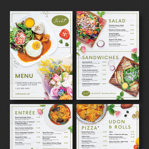 Cafe design with the title 'Cafe Scent'