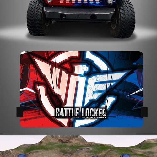 Off-road design with the title 'WOF BATTLE LOCKER DESIGN'