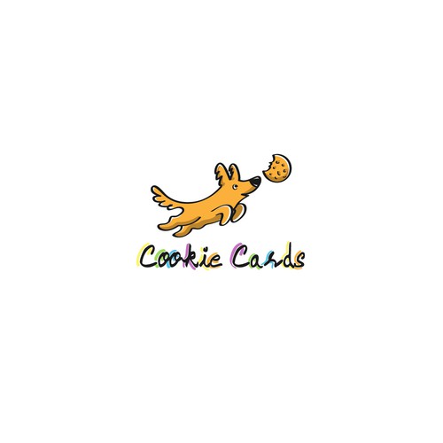 Handwritten logo with the title 'Edible greeting cards for dogs'