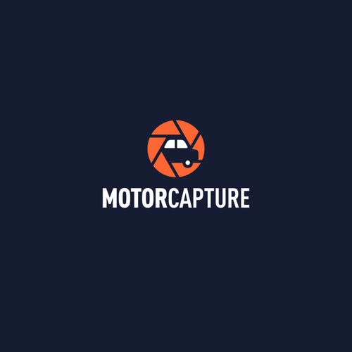 Motor logo with the title 'Rental car photo capture logo'