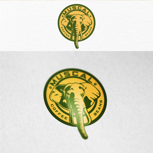 Bean logo with the title 'Logo entry for Muscal Coffee'