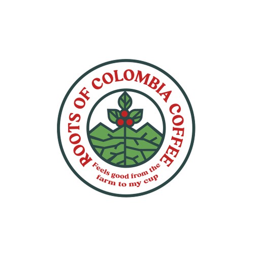 Bean logo with the title 'EMBLEMATIC logo for our sustainable COFFEE brand in North America.'