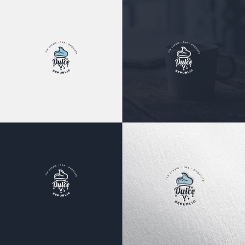 Popsicle logo with the title 'Restaurant logo concept'