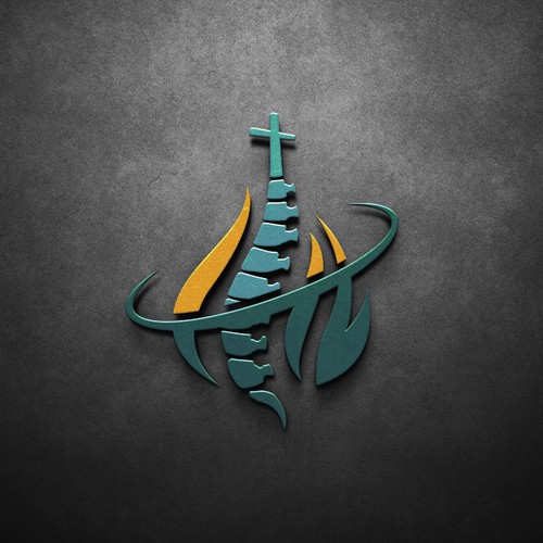 Spine logo with the title 'Logo fot Look Up Health Center'