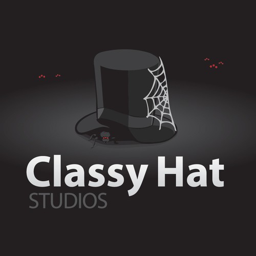 Spider design with the title 'Logo for a horror video game startup'