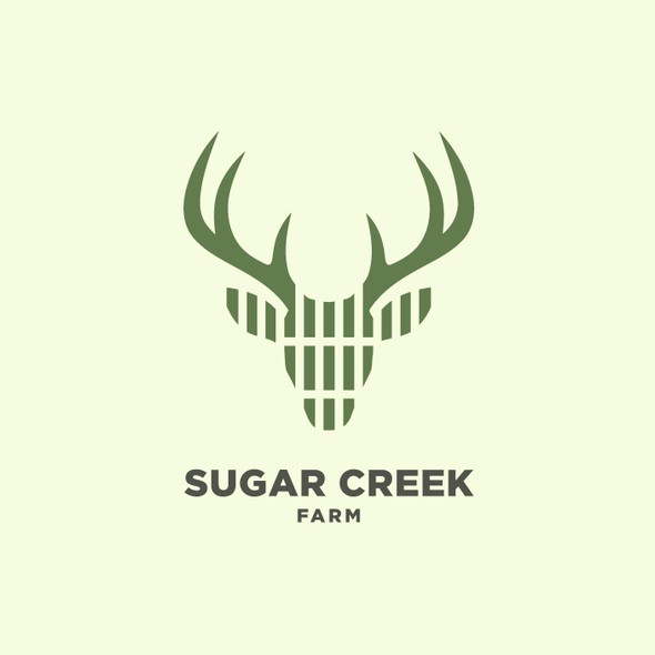 Creative-art logo with the title 'Sugar Creek Farm Logo'