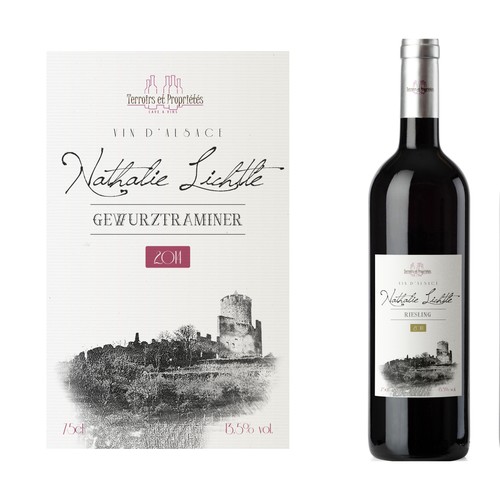 Castle design with the title 'Wine label'