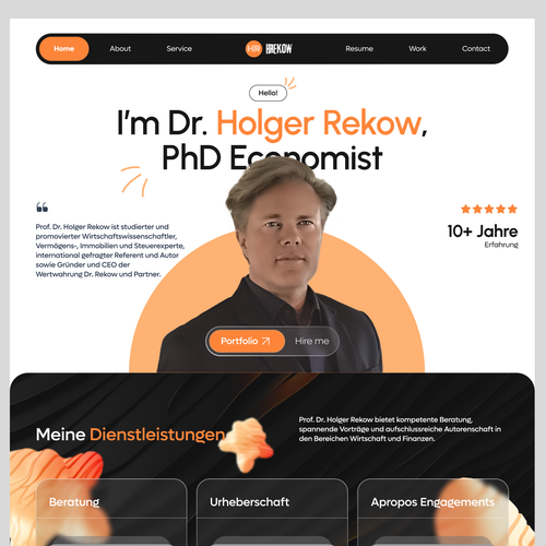 Portfolio website with the title 'Portfolio For professor '