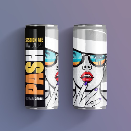 Fun label with the title 'Non-alcoholic Beer for a new generation! Effortlessly cool, edgy, sexy and fun!'