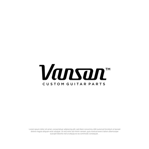 Guitar logo with the title 'Logo for Vanson Guitar'