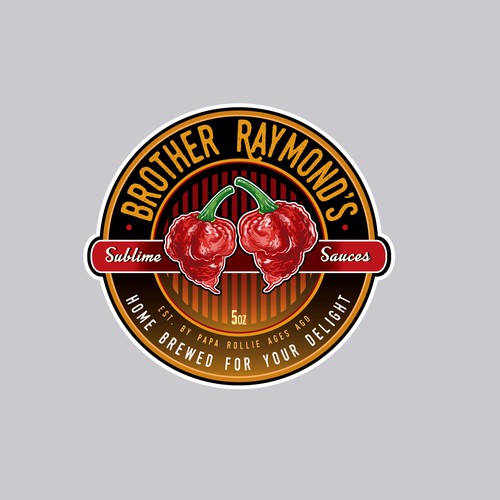Scanning logo with the title 'Label design for hot sauces'