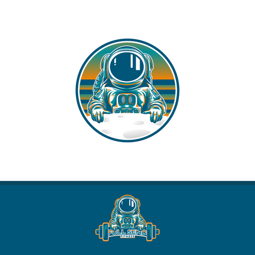 Miami design with the title 'astronaut illustration logo'