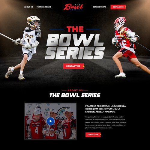 Sports website with the title 'The Bowl Series'