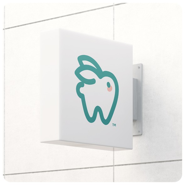 Cute design with the title 'Bunny Kids Dental logo design'