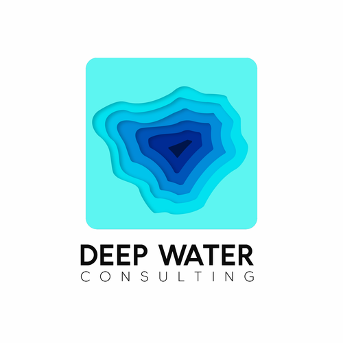 Deep logo with the title 'Logo concept for financial consulting'