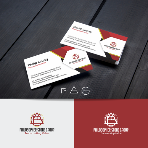 Alchemy design with the title 'Logo and Business Card Design for Stone Block Trading Company'