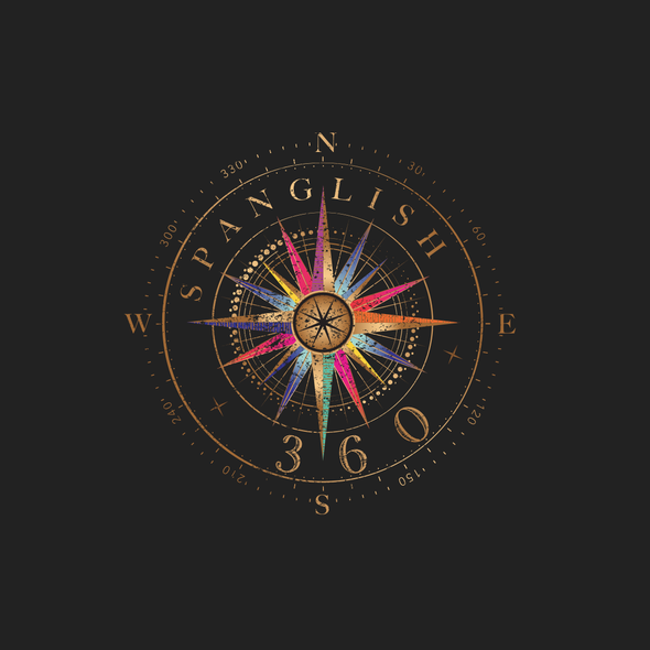 360 design with the title 'Logo Spanglish 360'