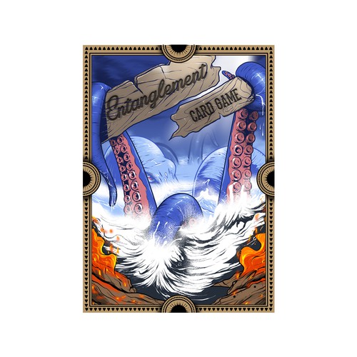 Monster artwork with the title 'Back Card Design'