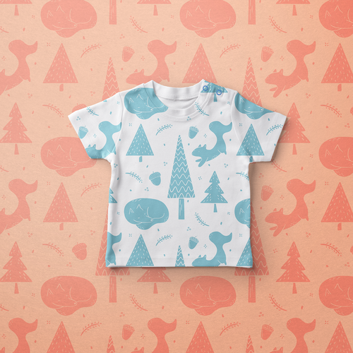 Woods design with the title 'Print concept for a Baby Clothing brand'