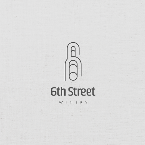 Winery logo with the title '6th Street Winery'