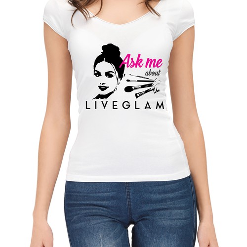 Beautiful t-shirt with the title 'Makeup tshirt design'