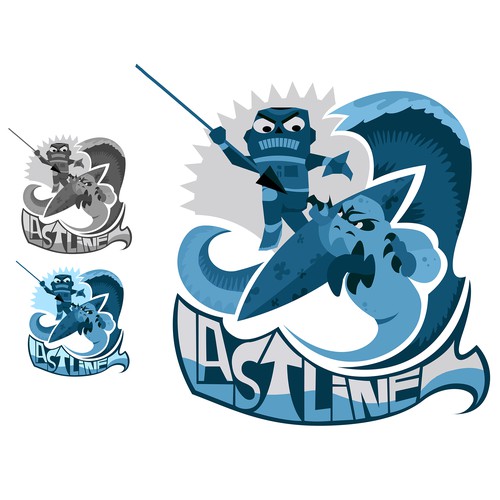 Blue t-shirt with the title 'T-Shirt Design for Lastline'