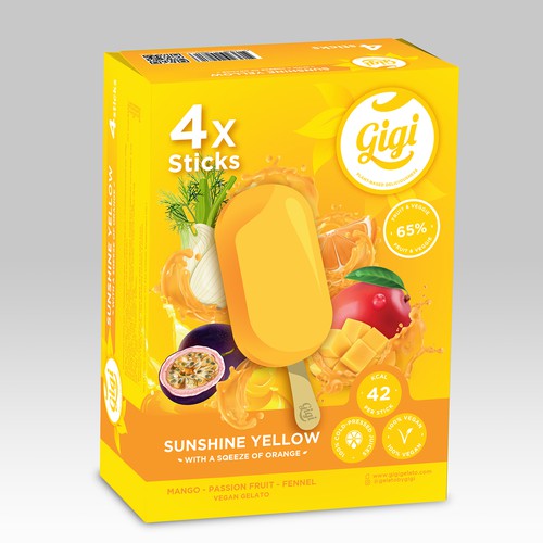 Ice cream shop design with the title 'Ice Cream Box'