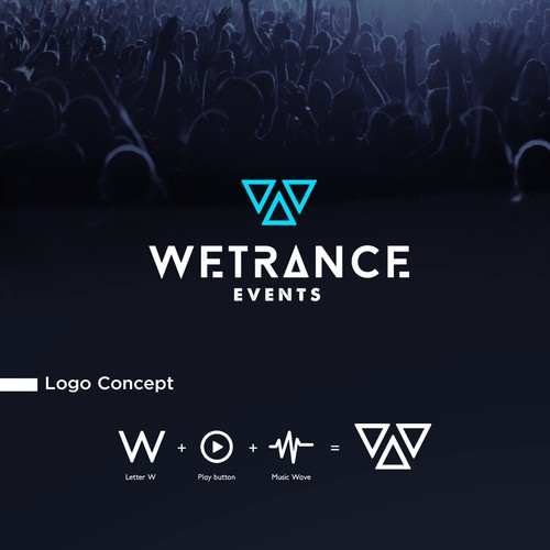 Tv show logo with the title 'Logo | Wetrance Events'