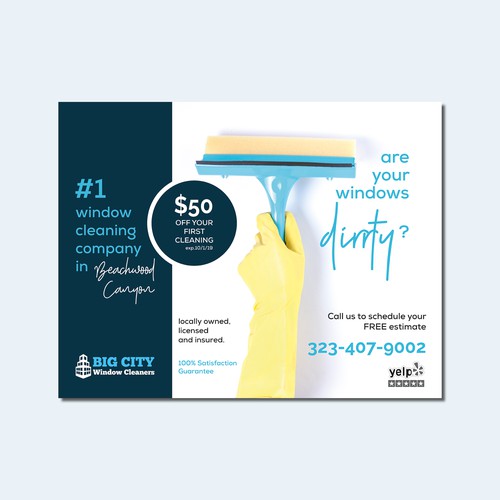 Direct mail design with the title 'Flyer Design'