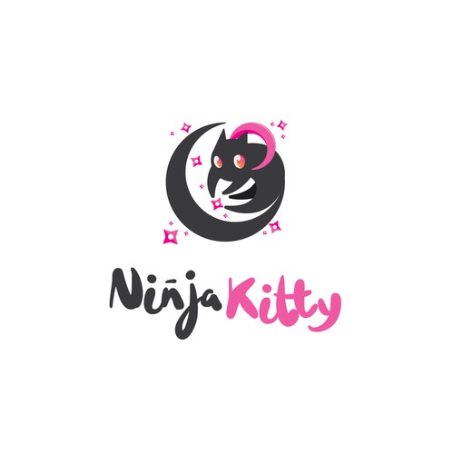 Kitty logo with the title 'Ninja Kitty Logo'