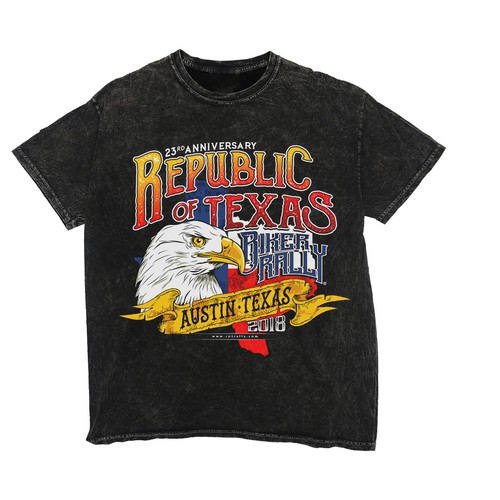 Motorcycle t-shirt with the title 'T Shirt for TEXAS RALLY BIKE 2018'