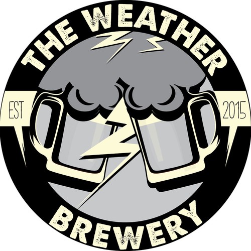 Weather logo with the title 'Weather Themed Craft Brewery Logo'