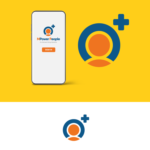 Recruitment logo with the title 'Mpower People Logo Concept'