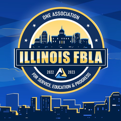 Banner artwork with the title 'Banner 20x5 ft. - FBLA Illinois '