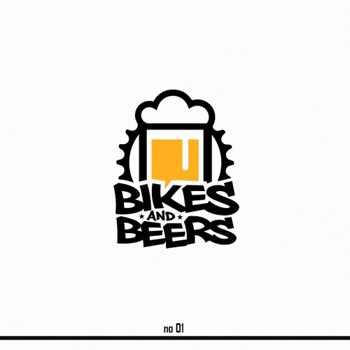 山地自行车的标志的标题“BIKES&BEERS”