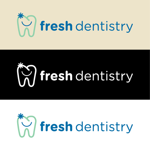 Typographic logo with the title 'Fresh Dentistry Logo'