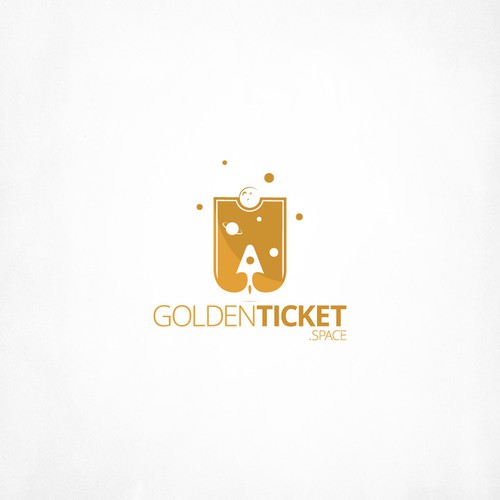 Star logo with the title 'Logo concept for GoldenTicket.Space'